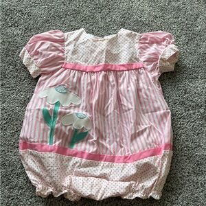 90s Nanette Baby Pink Striped Bodysuit